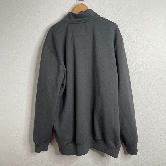 Carhartt Rain Defender Sweatshirt Mens XL Tall Gray Full Zip Mock Neck Jacket - Picture 3 of 3